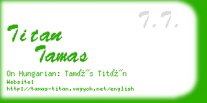 titan tamas business card